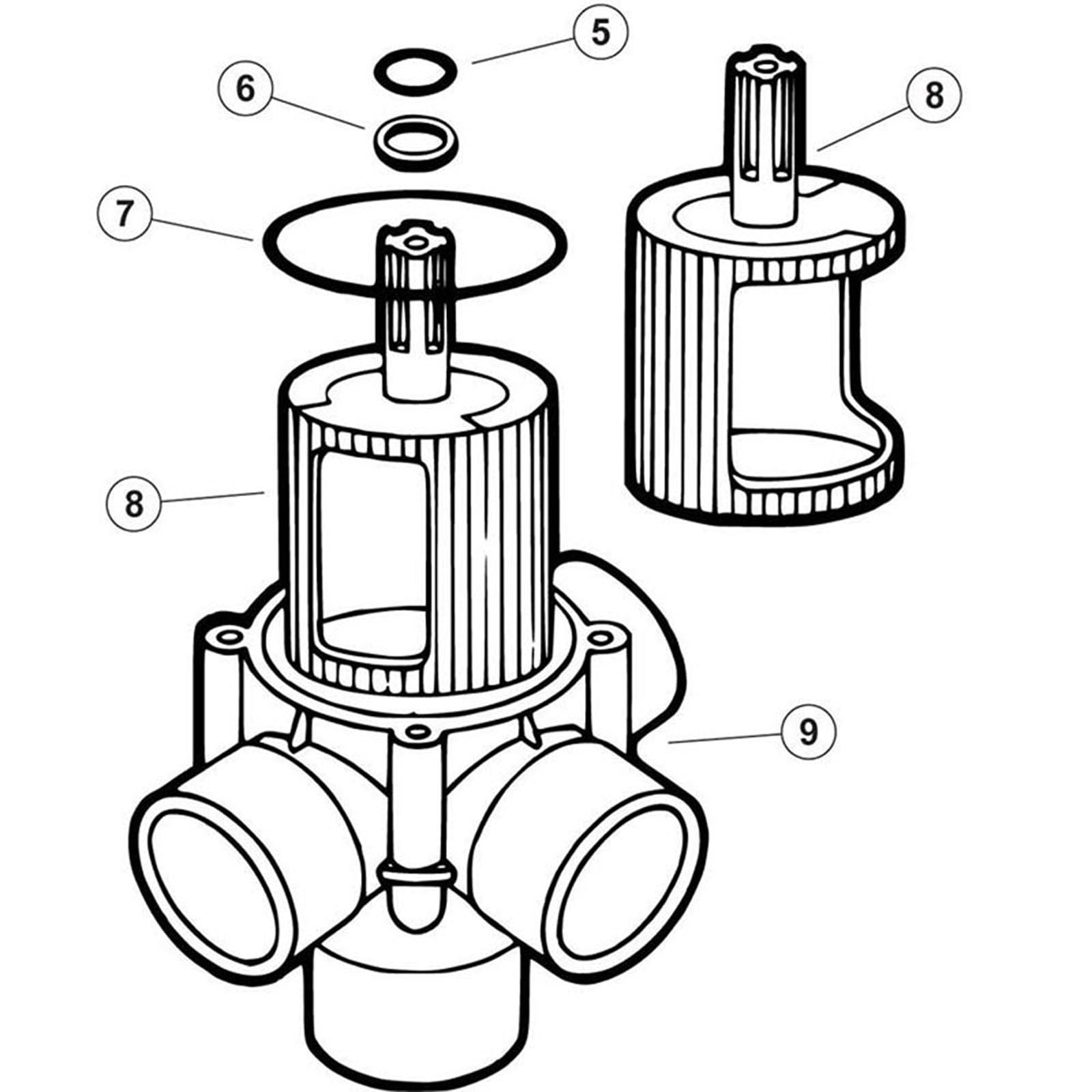 Waterpik Jandy Space Saver 4 Port Valve