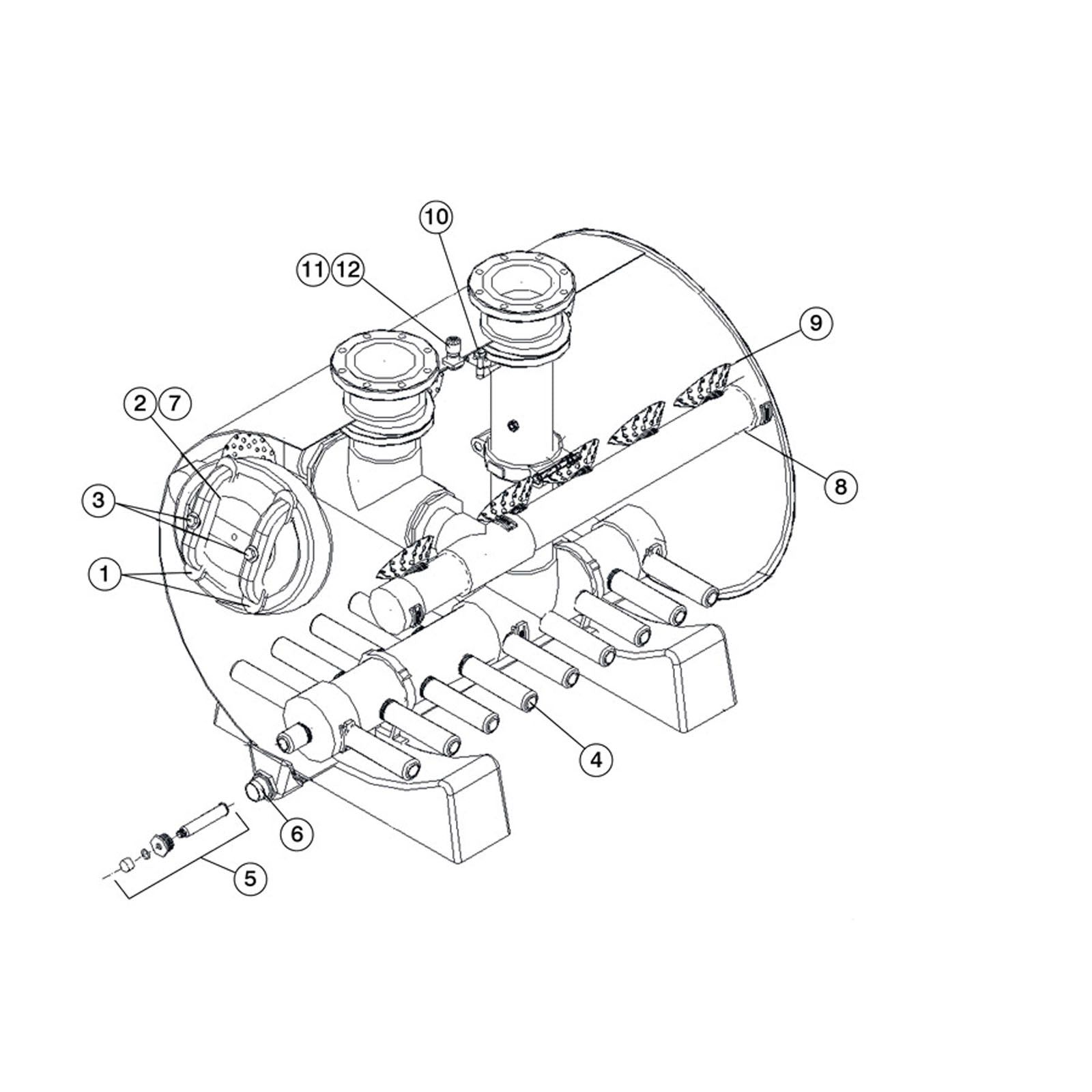 Pentair THS Series High Rate Sand Filter Rpl Parts