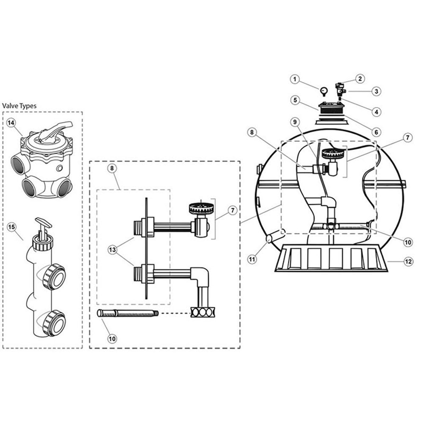 Sand Filter, Pentair/American Prod, Eclipse Side Mount