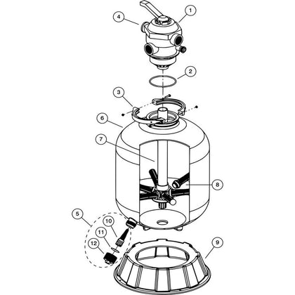 Sand Filter, Pentair/PacFab, Sand Dollar SD35/40/60/70/80,TM