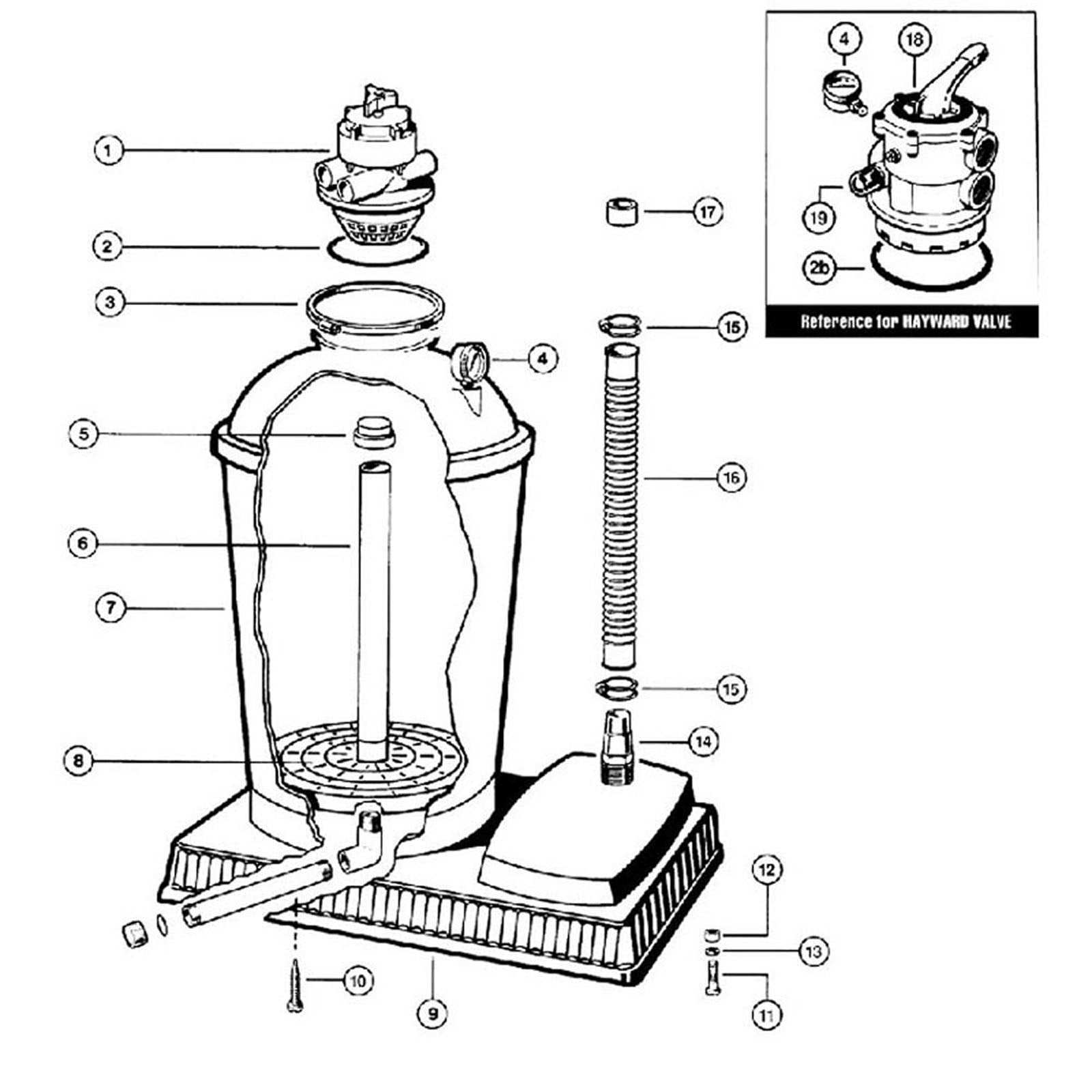 Sand Filter, Hayward, GM Series GM140, 142-6