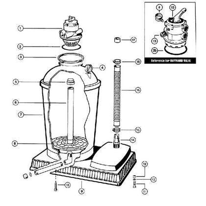 Sand Filter, Hayward, GM Series GM140, 142-6