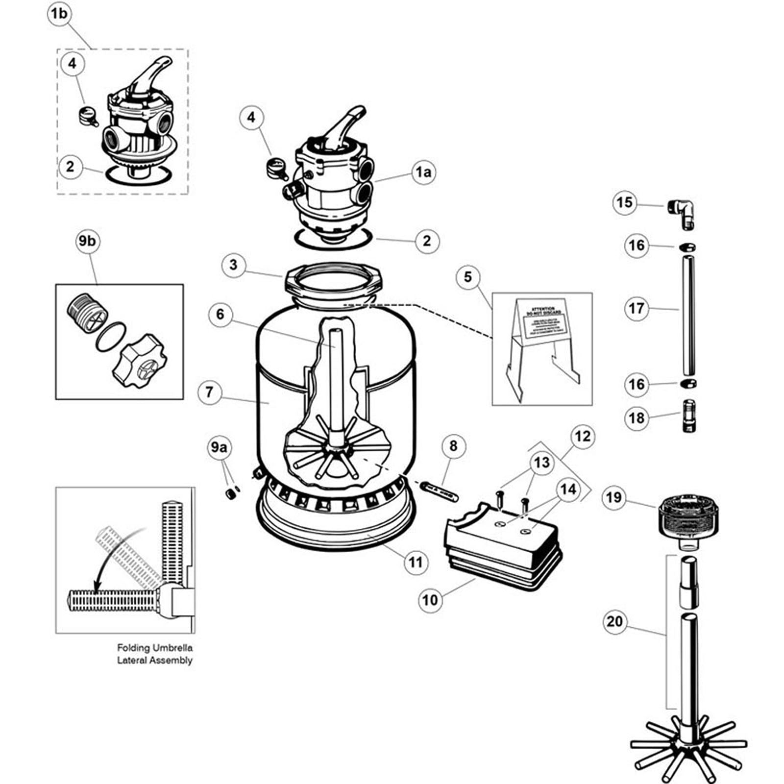 Sand Filter, Hayward, Pro Series S164T, S166T