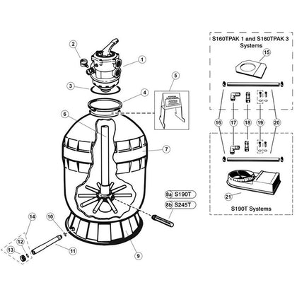 Sand Filter, Hayward, S245T, S190T, GM195, GM225, GM245