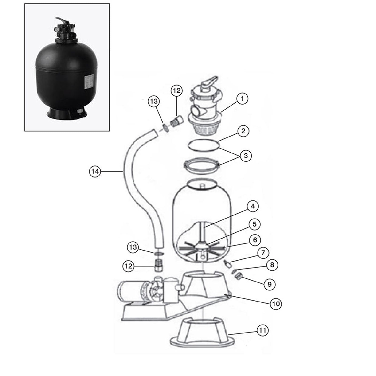 W Cooper Ranger RS-16/18/21/25 Sand Filter Replacement Parts