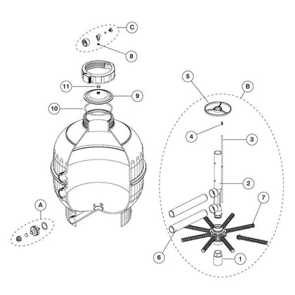 Sand Filter, Astral Cantabric Side Mount 24"