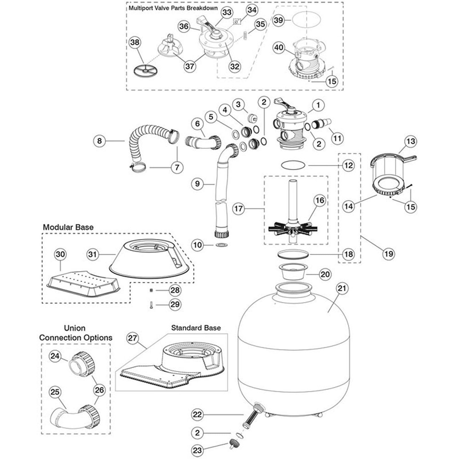 Sand Filter, Waterway, Carefree