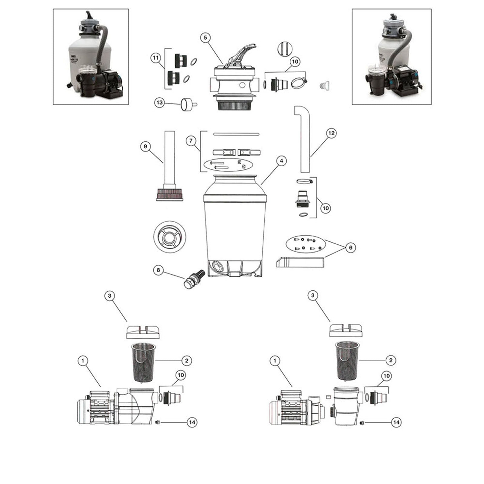 GAME SandPRO 35D/50D/75D Sand Filter Replacement Parts