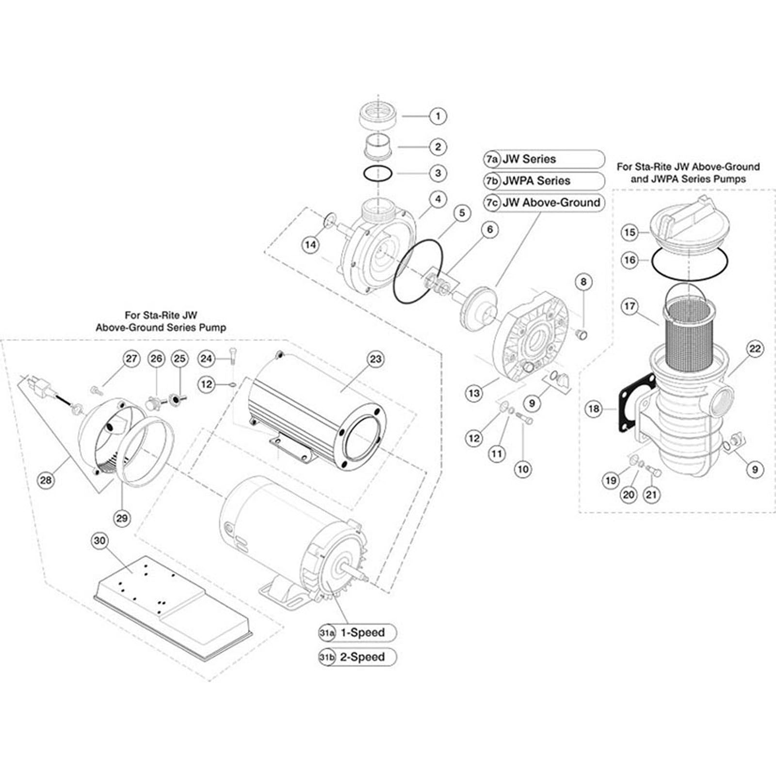 Pentair Sta-Rite JW/JW Above-Ground/JWPA Series Pump