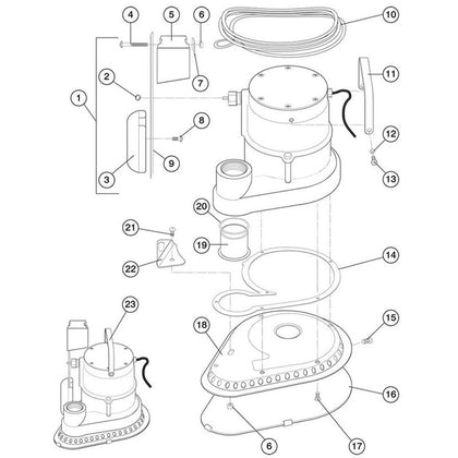 Pentair Sta-Rite Submersible Pool Service Pump Model PCD-10B