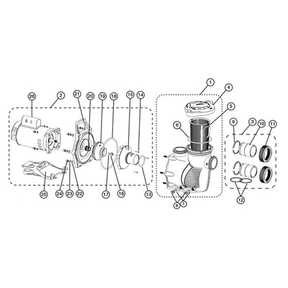 Pentair WhisperFloXF Pump Replacement Parts