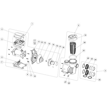 Pentair IntelliFloXF VSF/VS Rpl Parts (After 8/2015)