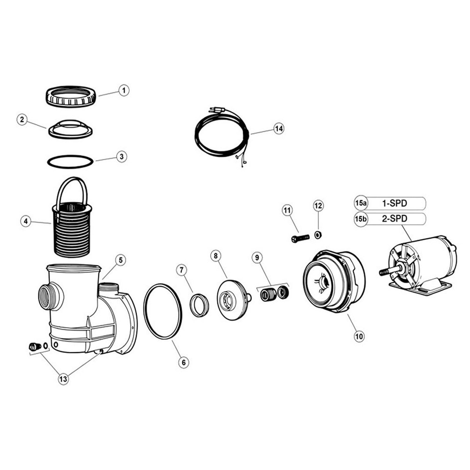 Jacuzzi LR,LR9, LR3, LR6 Model Pumps