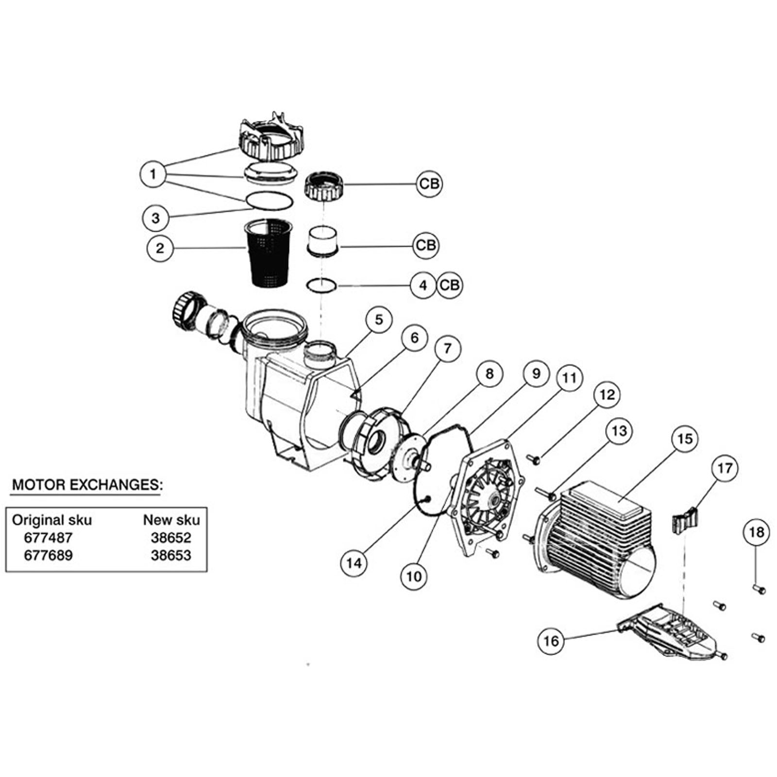 Jacuzzi J-P Series Single Speed Pump