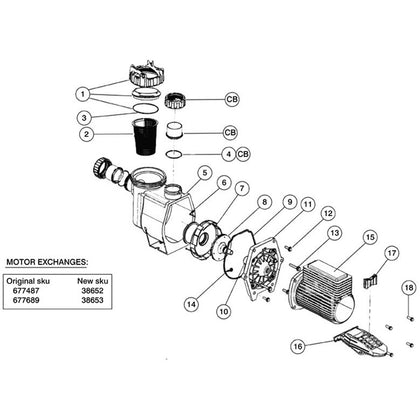 Jacuzzi J-P Series Single Speed Pump