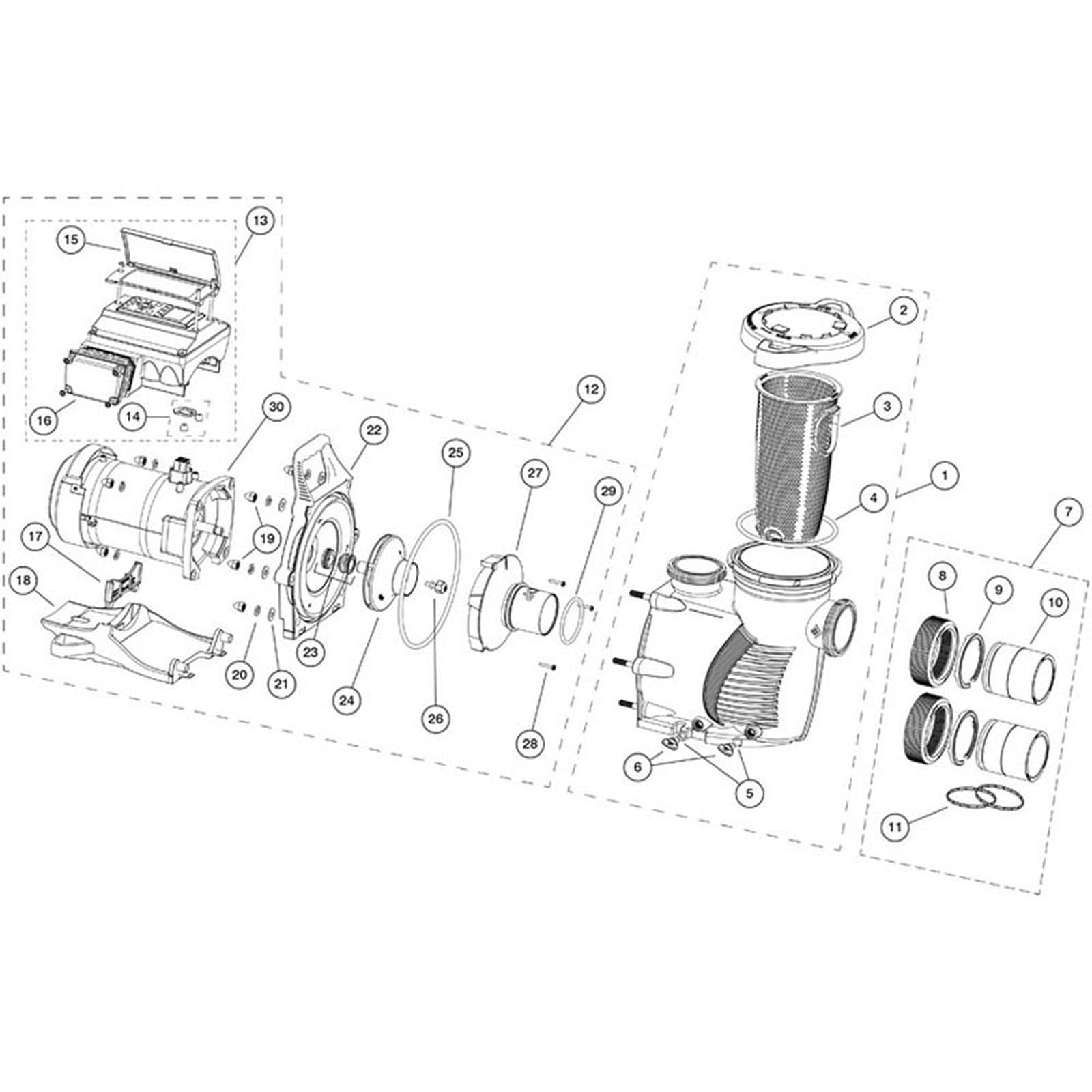 Pentair Purex IntelliFloXF® VS Rpl Parts (Before 8/2015)