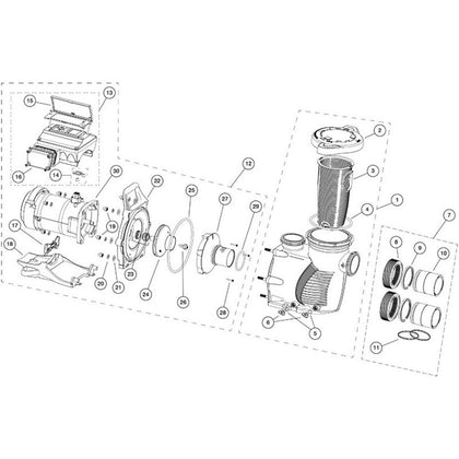 Pentair Purex IntelliFloXF® VS Rpl Parts (Before 8/2015)