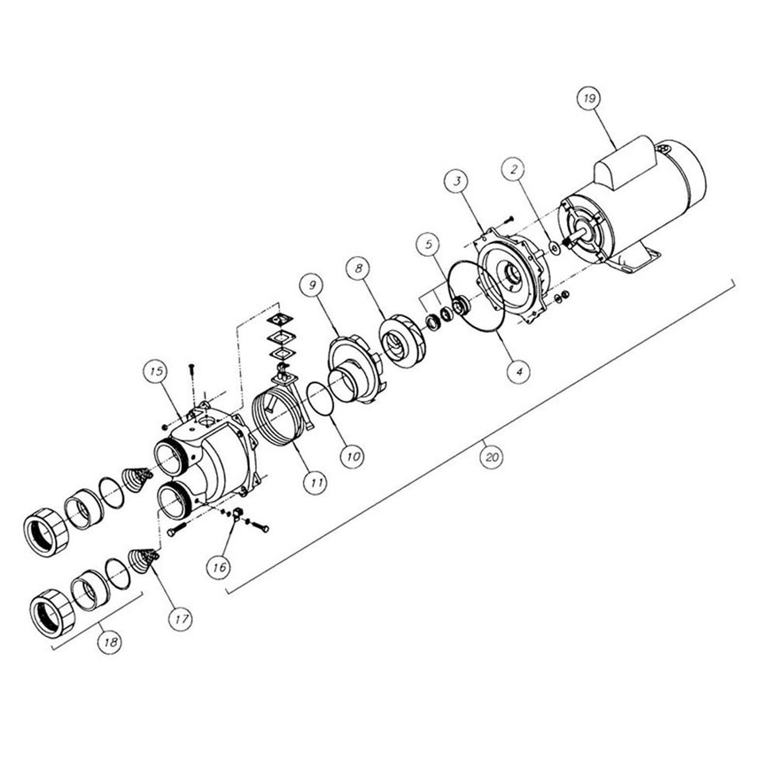 Acura Spa Aquaheat Pump Plus - 2" suction / 2" Discharge