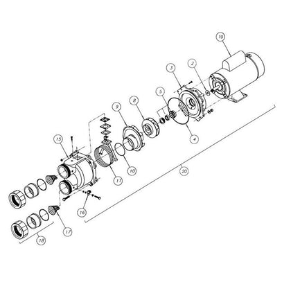 Acura Spa Aquaheat Pump Plus - 2" suction / 2" Discharge