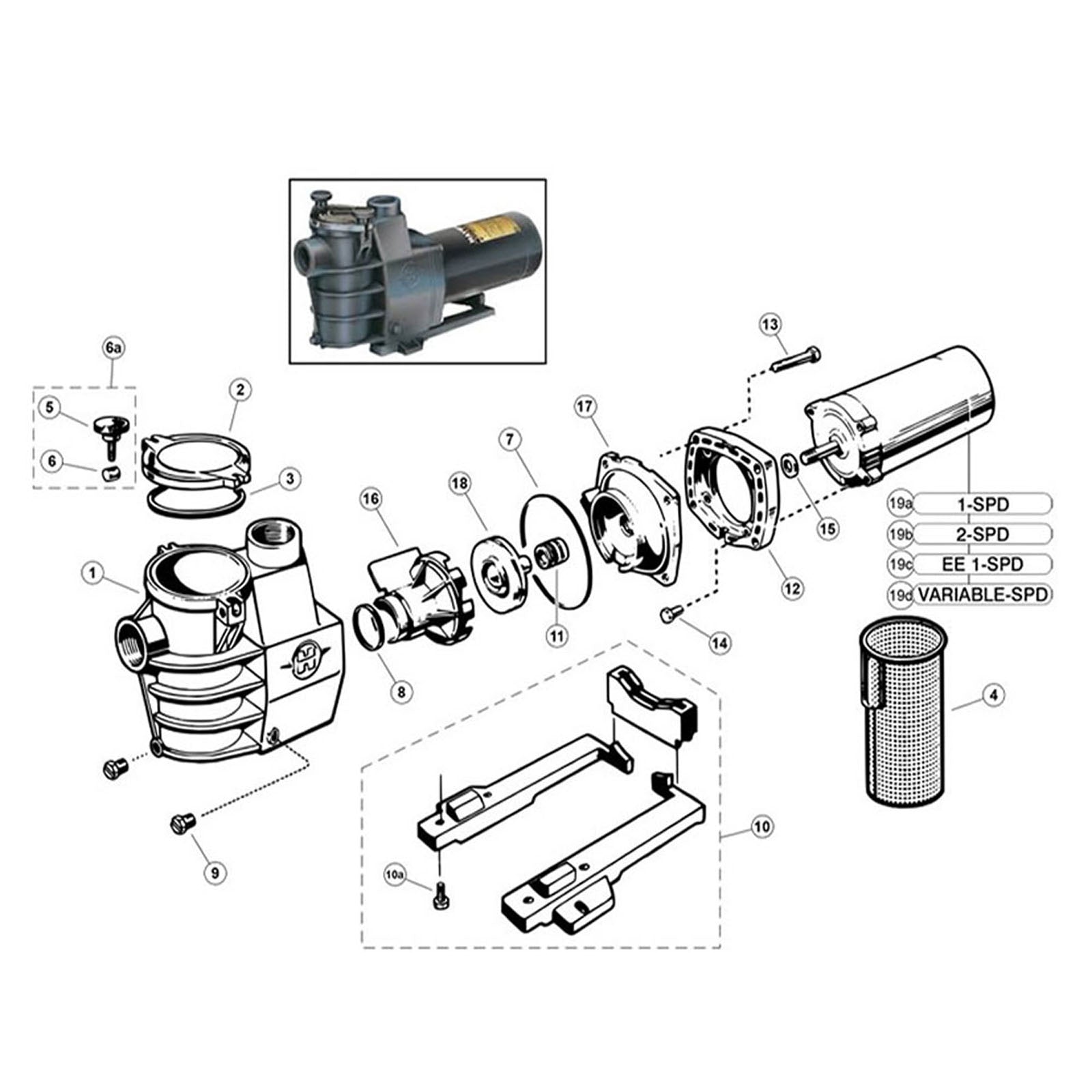 Hayward Max-Flo SP 2800X Pump Series (Max rated)