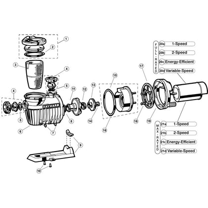 Hayward Northstar SP4000/X Pump, w/Quad Lock Unions, pre-08