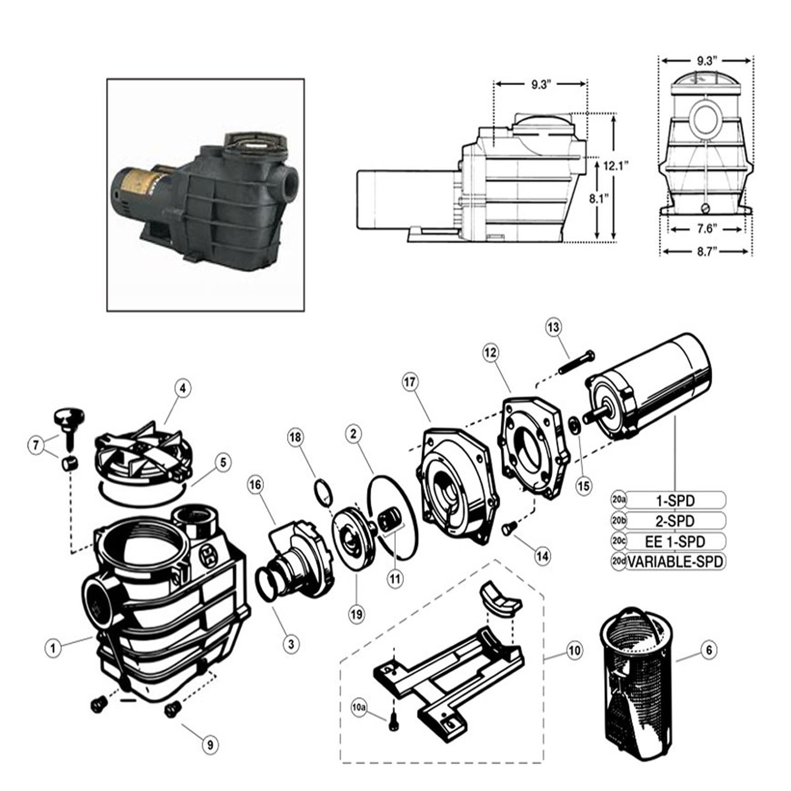 Hayward Super II SP 3000 Pump Series