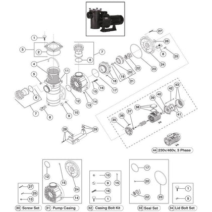 Hayward HCP Series, HCP55/75/100/125, Commercial Pool Pump