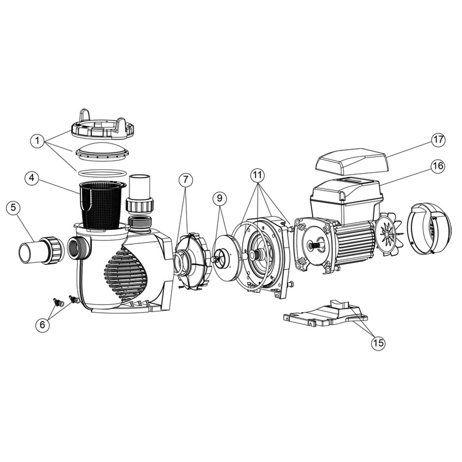 Protege RPVSP1, Variable Speed Pump Parts