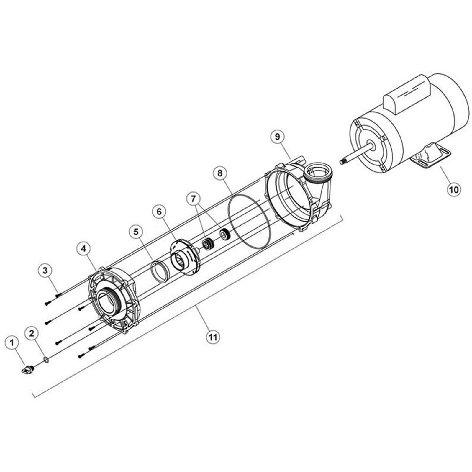 Waterway EX2 Spa Pump 48-Frame & 56-Frame