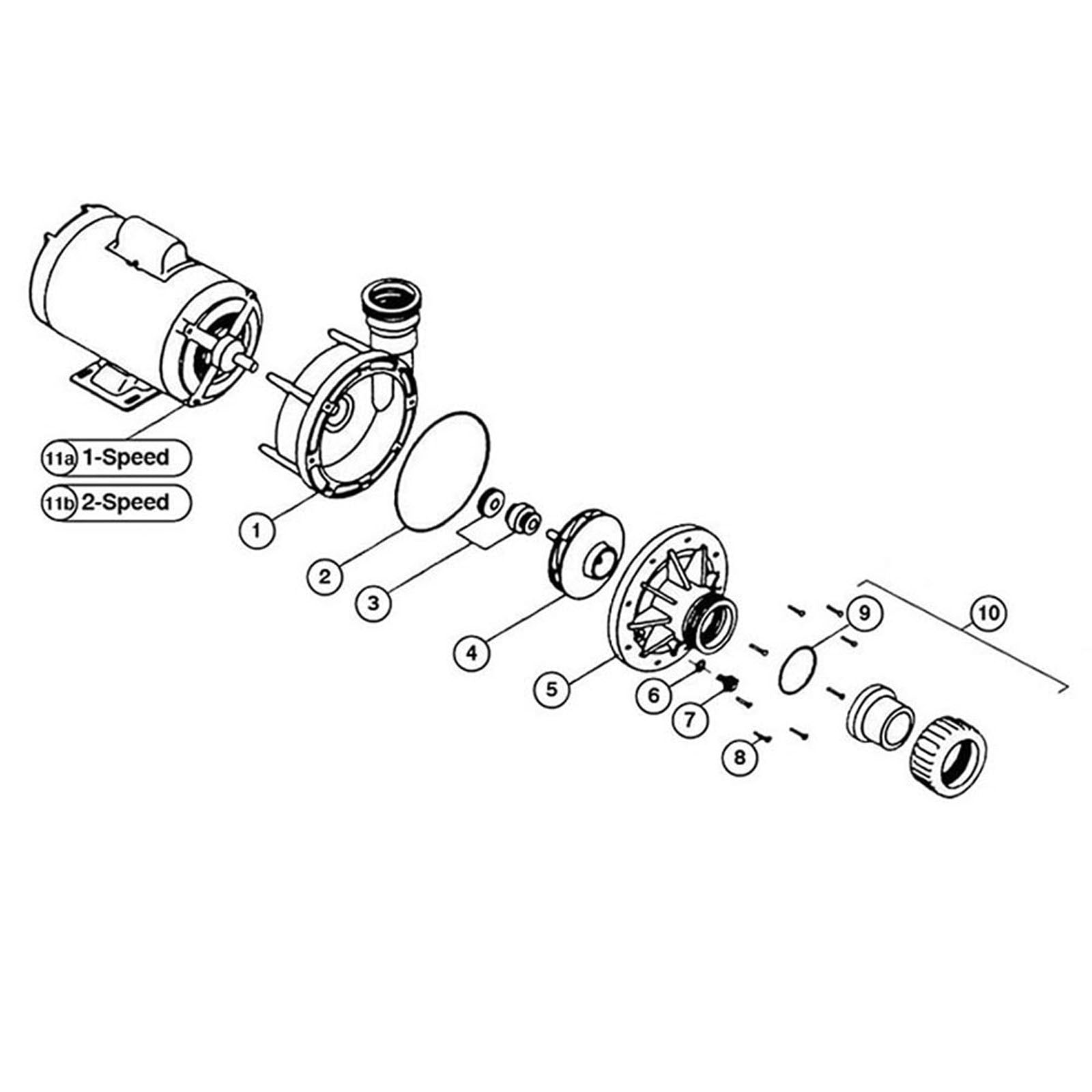 Premier Spring Water Spa II Side Disch Spa Pump Mfg Pre-1989