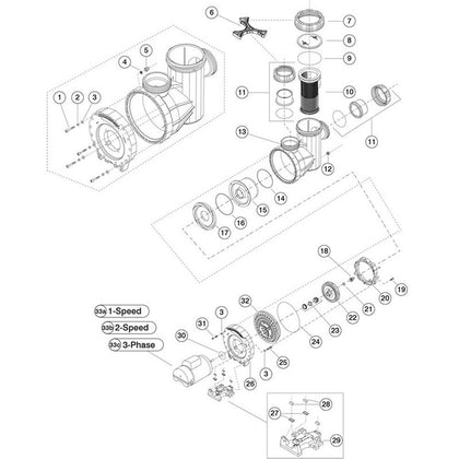 Speck Pumps Model 95-V/VI/VIII Commercial Pool Pump