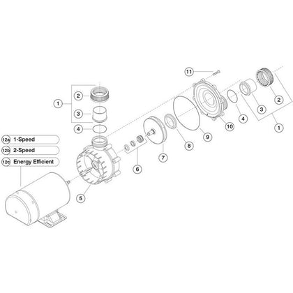 Speck Pumps Model E45, Jetted Bathtub Pump