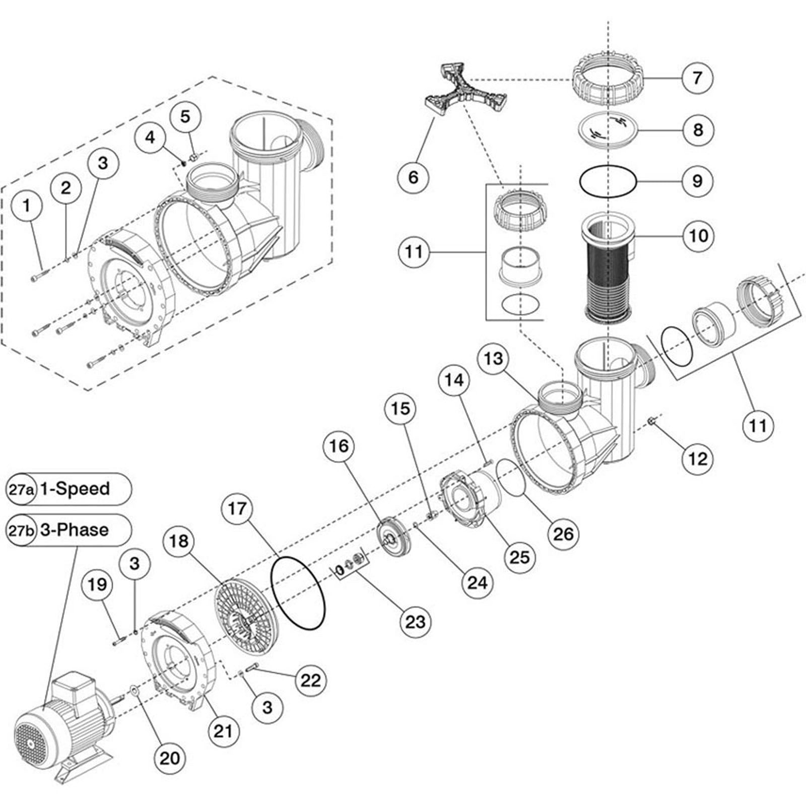 Speck Pumps Model 95-IX & X Commercial Pool Pump