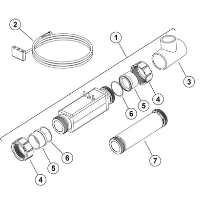 Zodiac Jandy AquaPure 2-Port Cell with 2" LX Unions