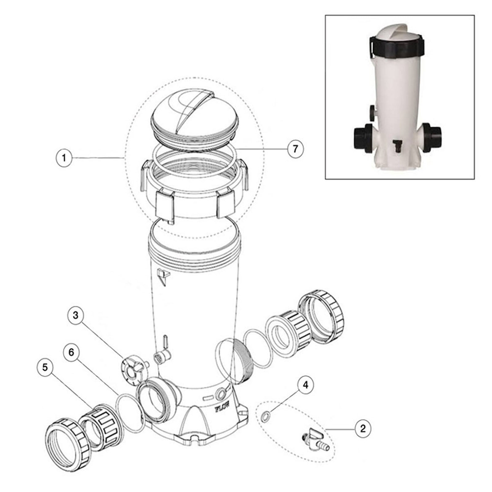 Astral Automatic Chemical Feeder, In-Line