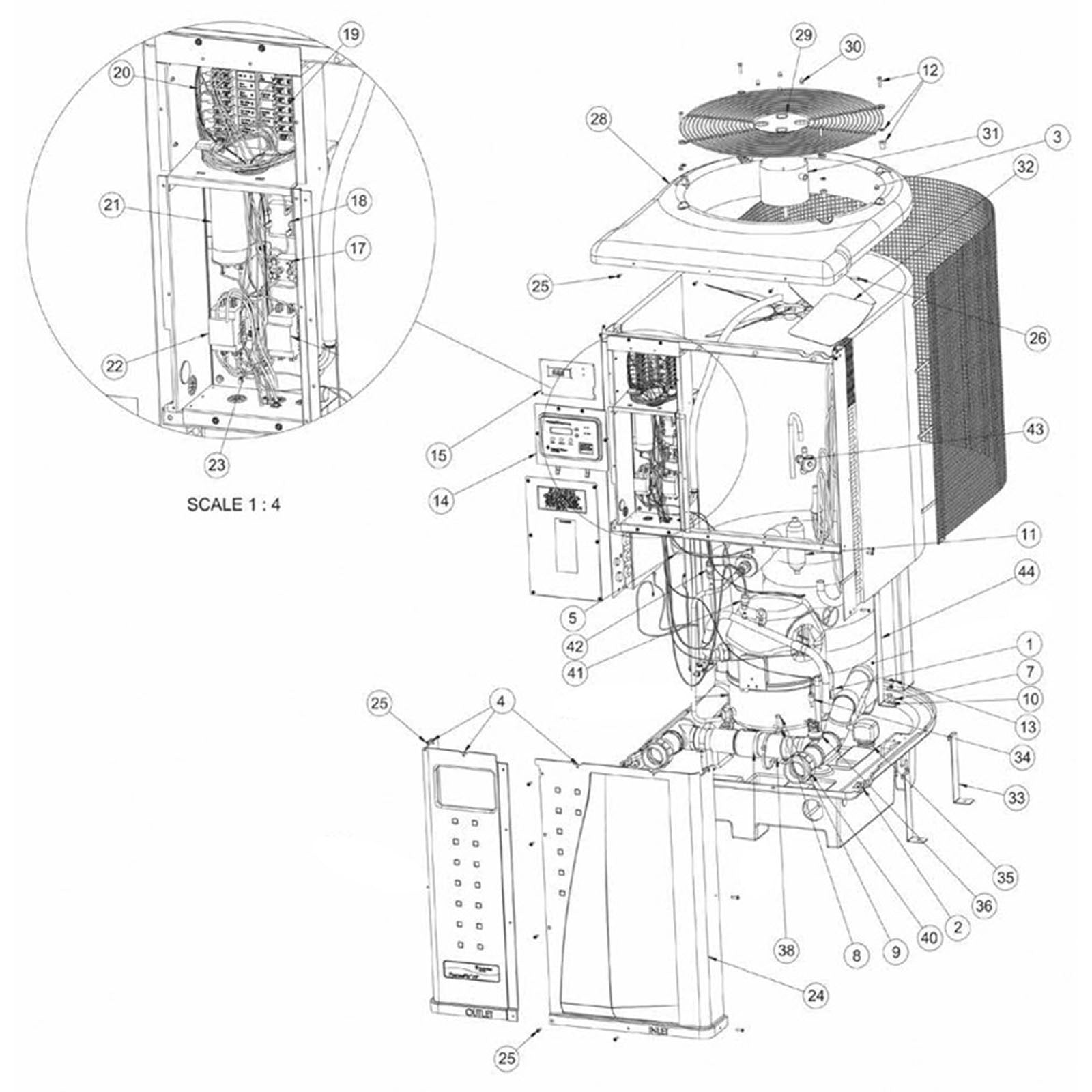 Pentair ThermalFlo Titanium Heat Pump Replacement Parts