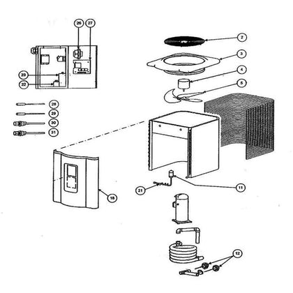 Hayward Summit, SUM25T/3T/4T/5T/7T, Heat Pump Rpl Parts