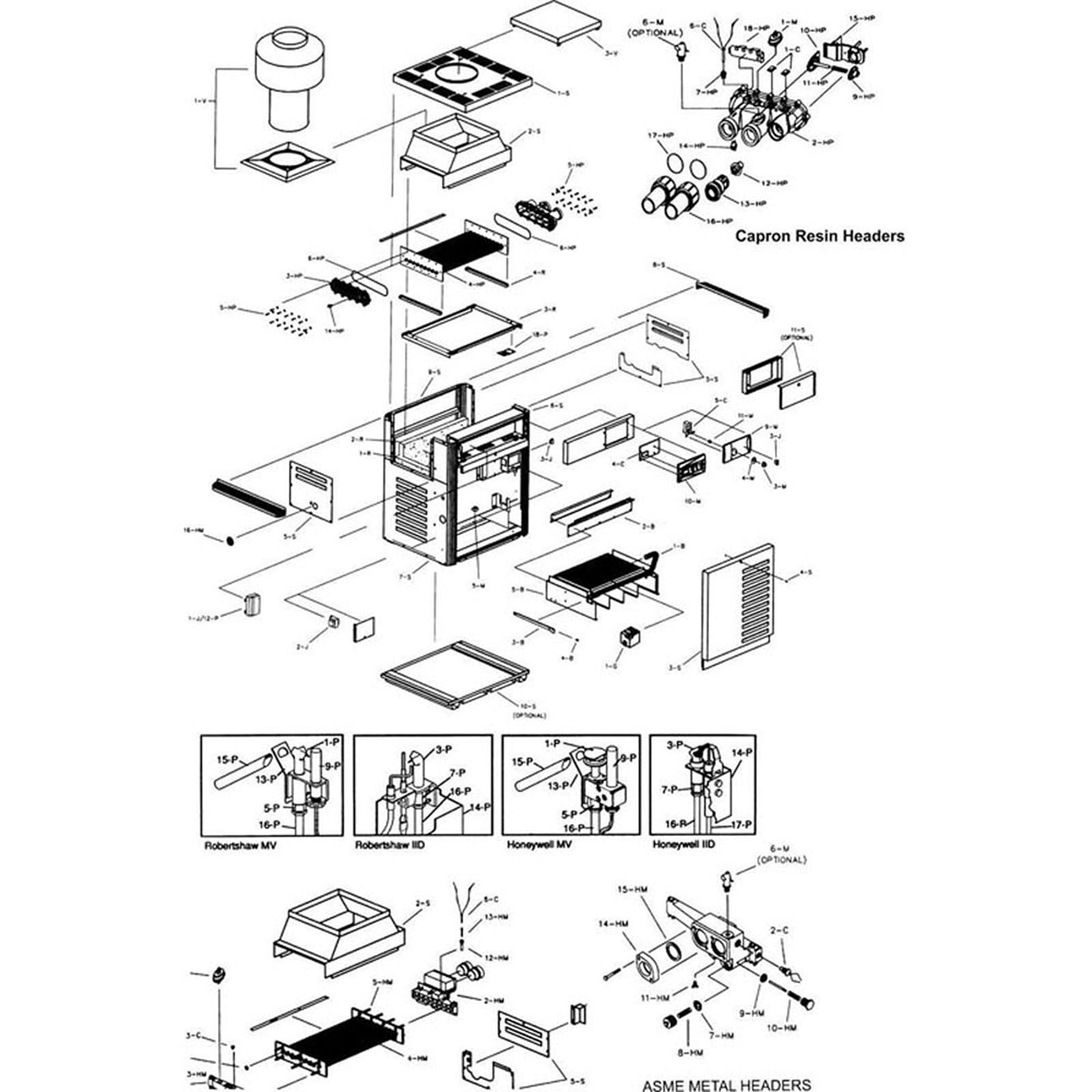 Raypak RP2100 Digital 185 - 405 Model Heaters (11-01-98 +)