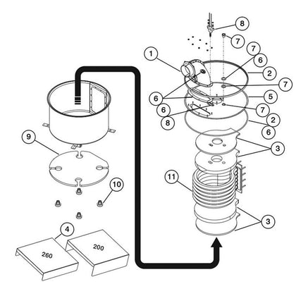 Zodiac Jandy JXi Gas Pool/Spa Heater-Combustion Chamber Assy