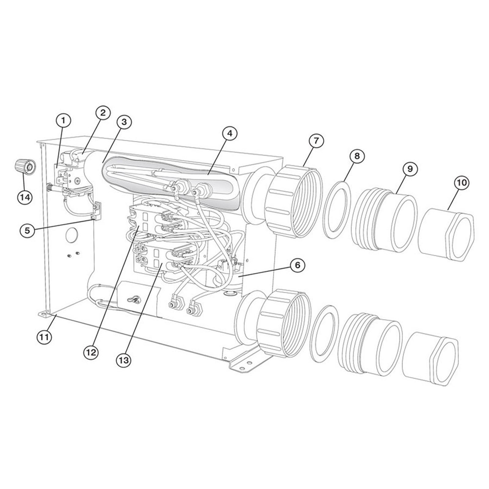 Hydro-Quip HeatMax Electric Pool & Spa Heater, 5.5kW/11.0kW