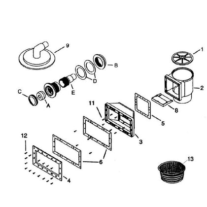 Jacuzzi DHW-15 Model Skimmer