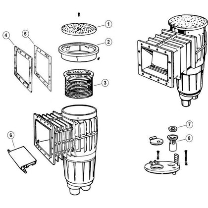 Jacuzzi PMT/PMT1/PMT1-LL Series Skimmer