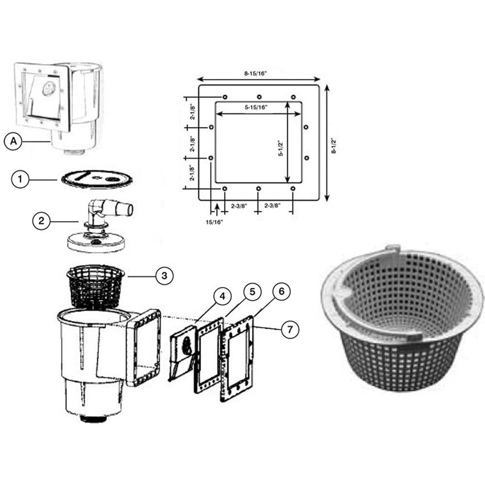 Hayward SP1091LX Standard Above Ground Pool Skimmer