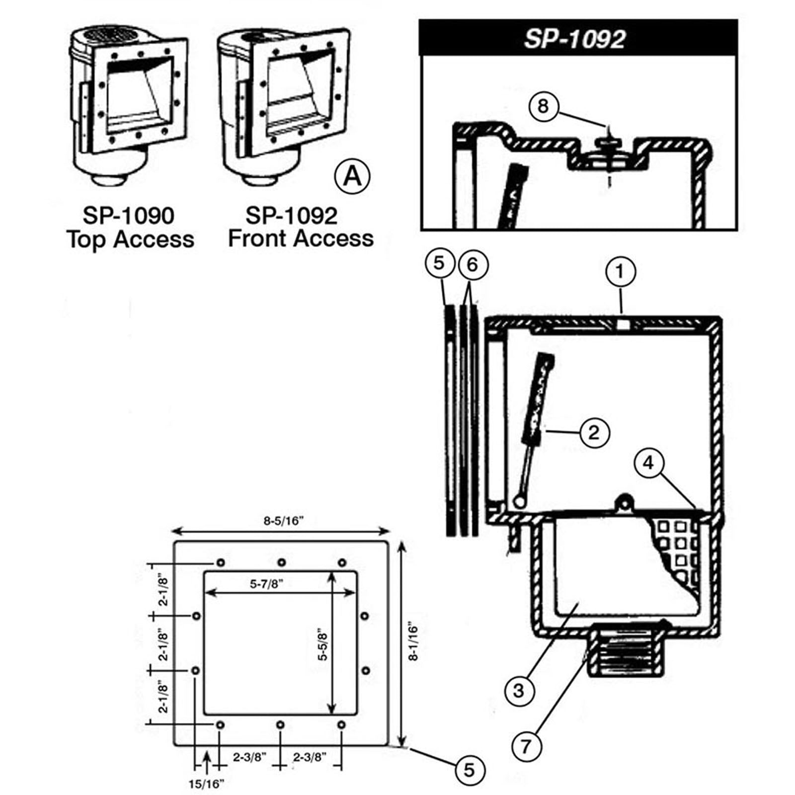 Hayward SP1090/1092 Above Ground Pool Skimmer