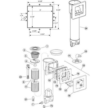 Skim Filter, Pentair Rainbow, DSF, Model DSF35, DSF50