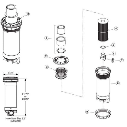 Skim Filter, Waterway, Dyna-Flo XL