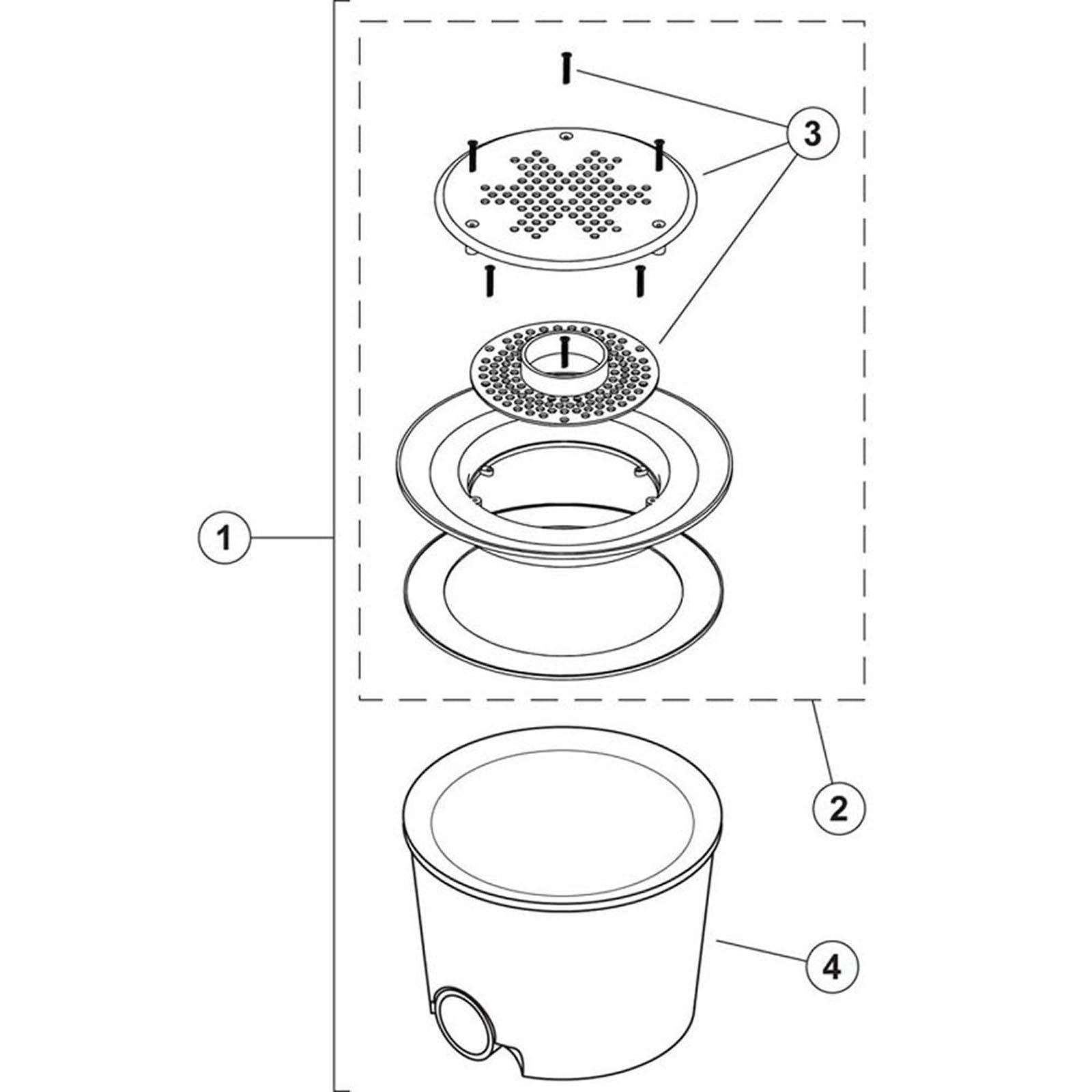 A & A Manufacturing PDR Main Drain (88 GPM, 10" Round)