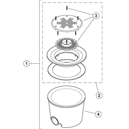 A & A Manufacturing PDR Main Drain (88 GPM, 10" Round)