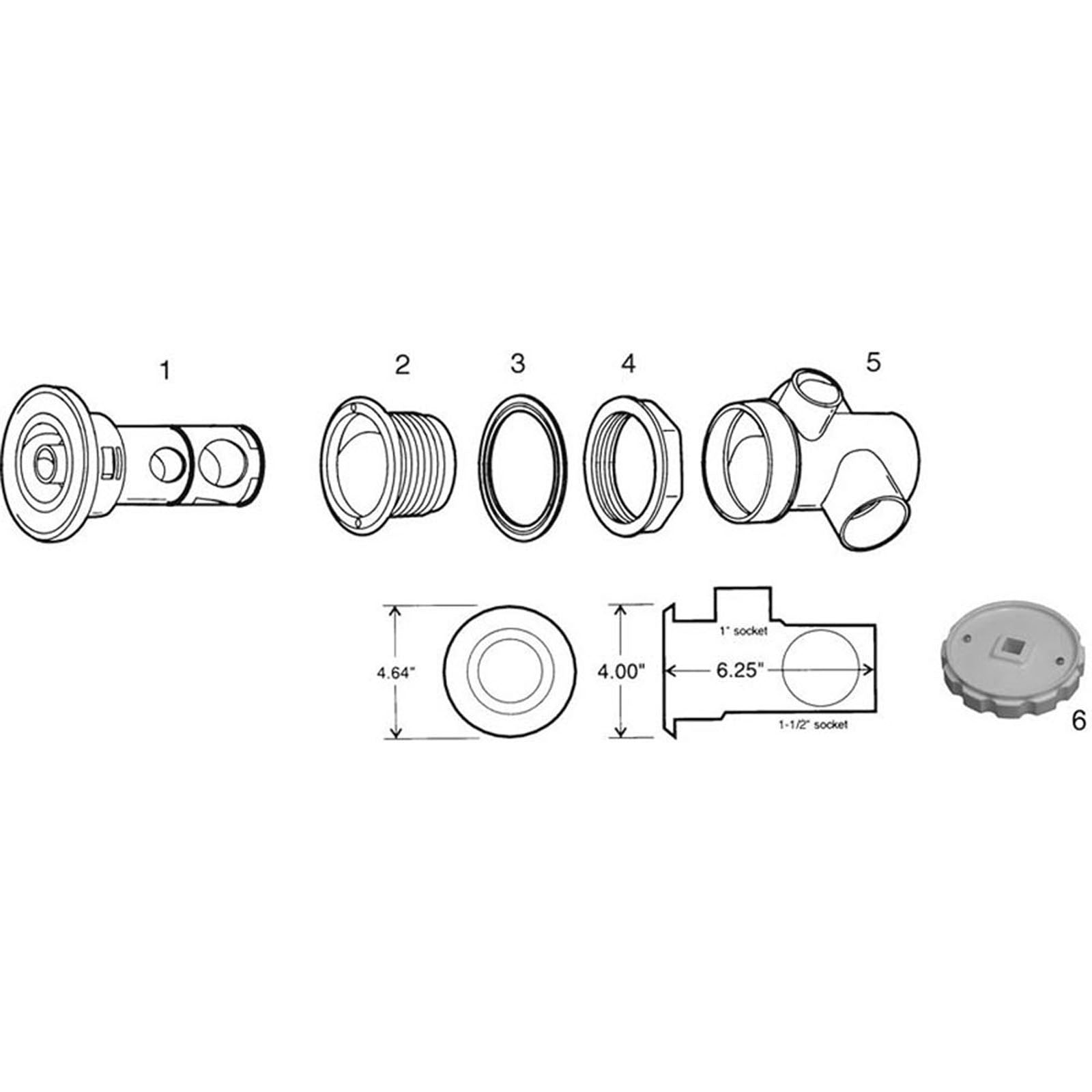 Balboa Water Group Diverter Jet 2 Port