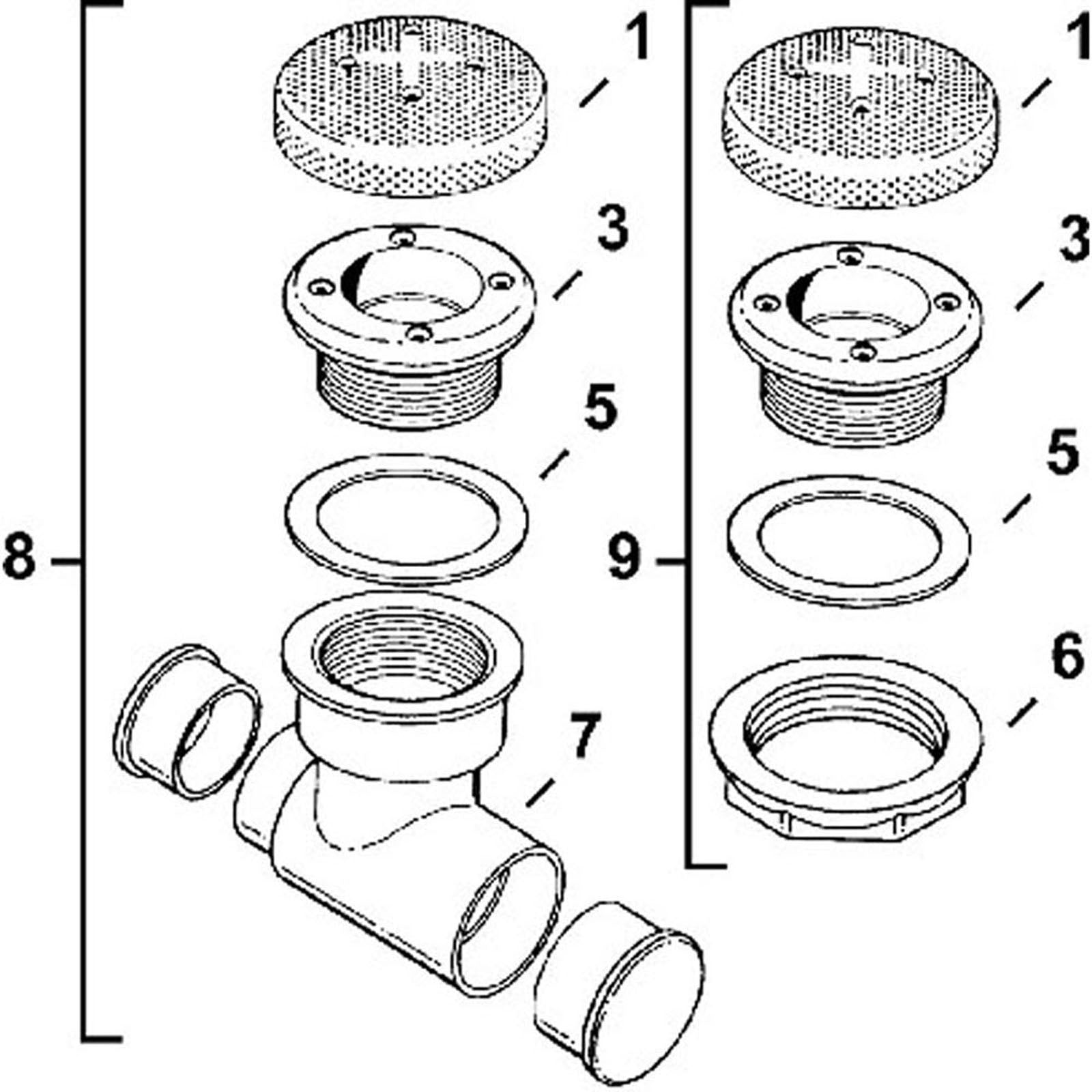 HydroAir Main Drain Assy